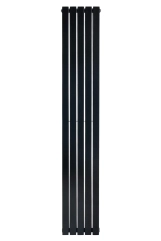 Вертикальный дизайнерский радиатор отопления ARTTIDESIGN Terni II 5/1800/295/50 черный матовый  Фото - 4